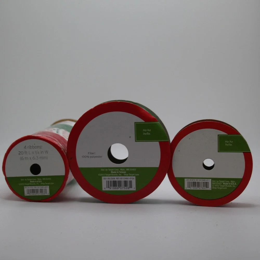 Christmas Gift Ribbon Lot - Red‎ Green White Curling Premium - Target